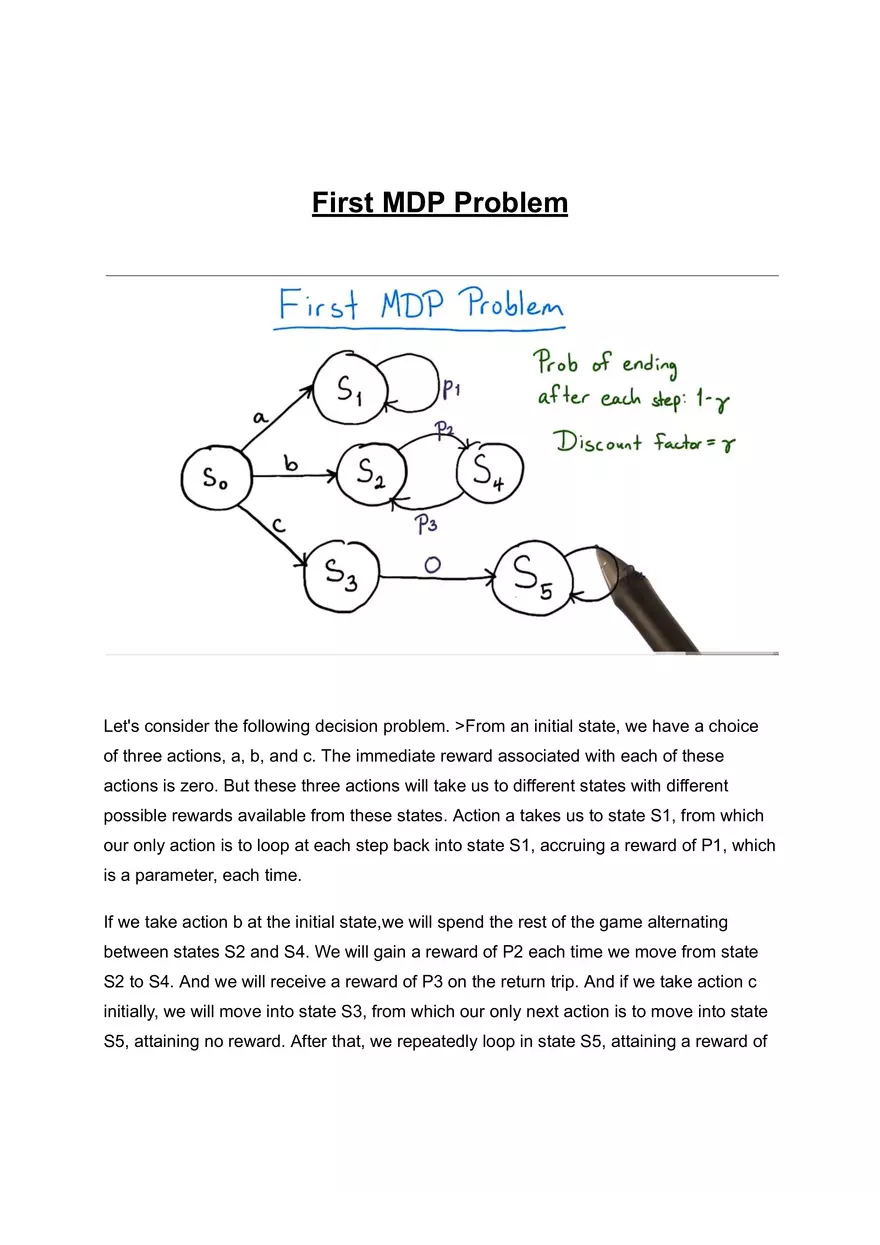 First MDP Problem - Page 1