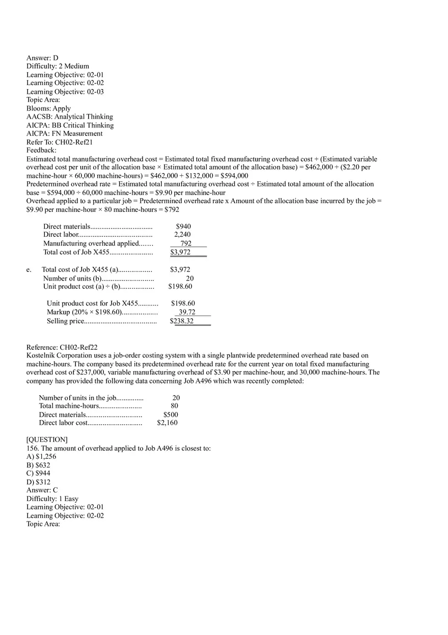 Ch2, Job-Order Costing Calculating Unit Product Costs Part 9 - Page 9