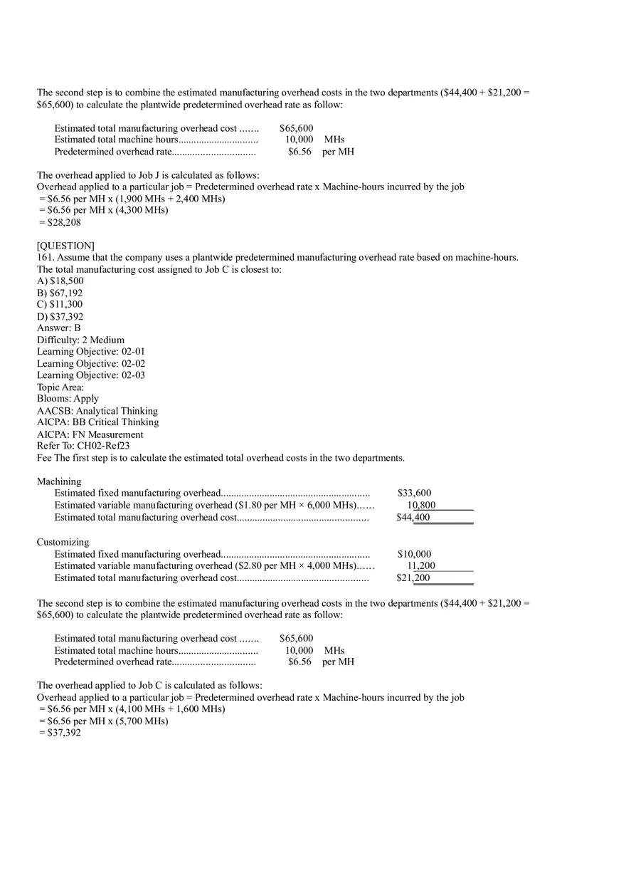 Ch2, Job-Order Costing Calculating Unit Product Costs Part 9 - Page 13