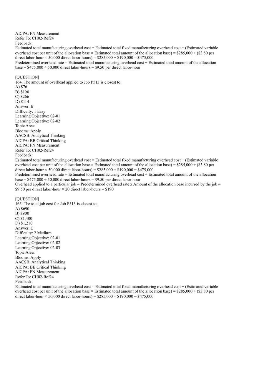 Ch2, Job-Order Costing Calculating Unit Product Costs Part 9 - Page 3