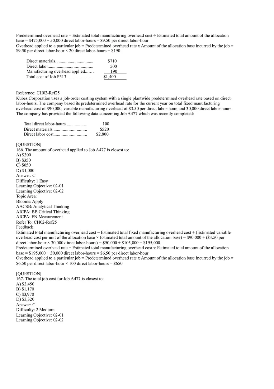 Ch2, Job-Order Costing Calculating Unit Product Costs Part 9 - Page 4