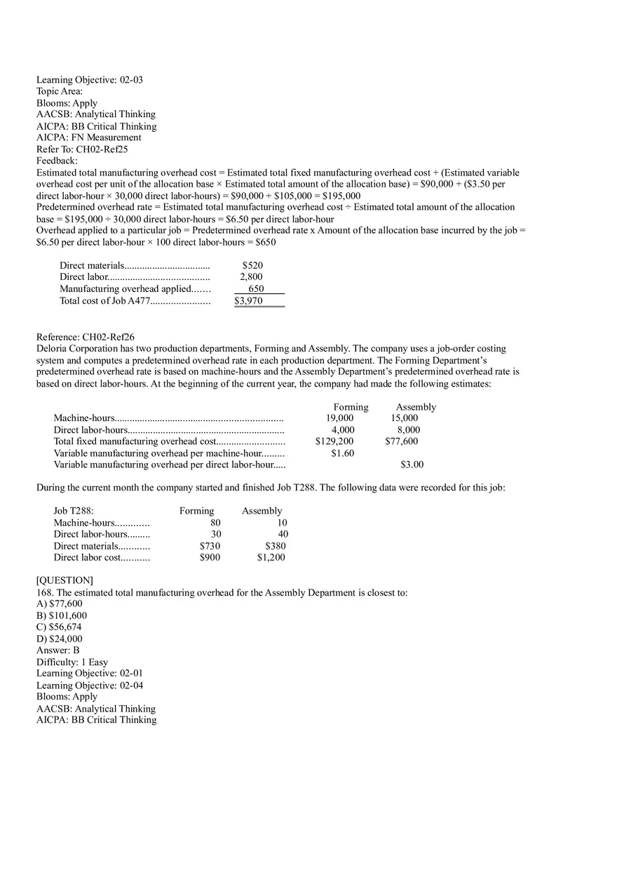 Ch2, Job-Order Costing Calculating Unit Product Costs Part 9 - Page 5