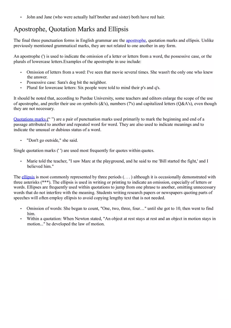 What Are the 14 Punctuation Marks in English Grammar - Page 3