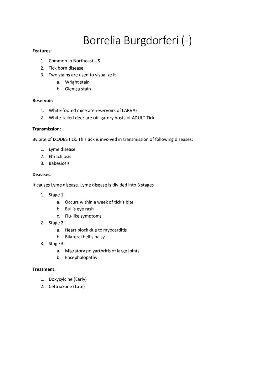 Borrelia Burgdorferi (-) - Page 1