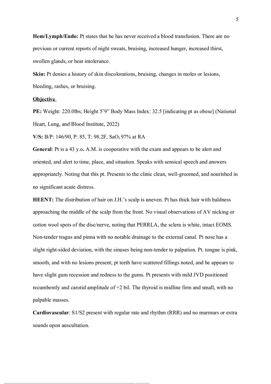 Cardiovascular SOAP Note - Page 4