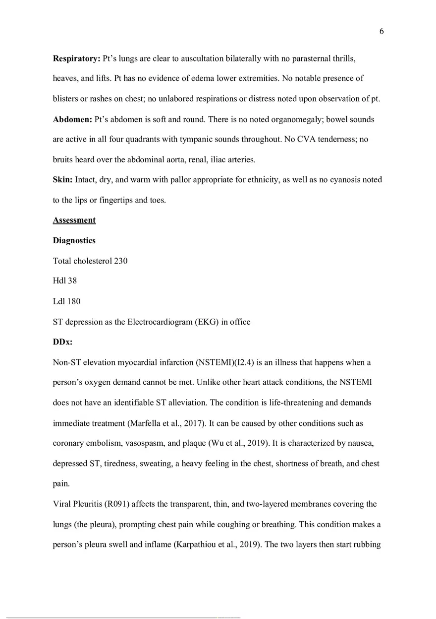 Cardiovascular SOAP Note - Page 5