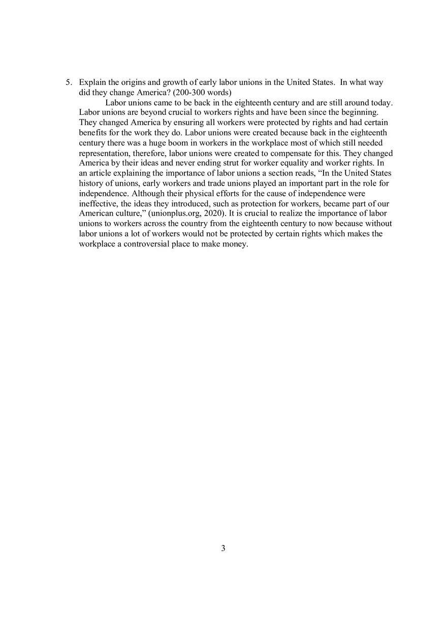 The Development of the American Economy Worksheet - Page 3