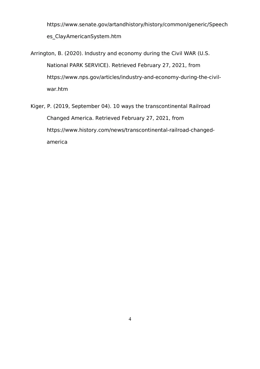 The Development of the American Economy Worksheet - Page 4