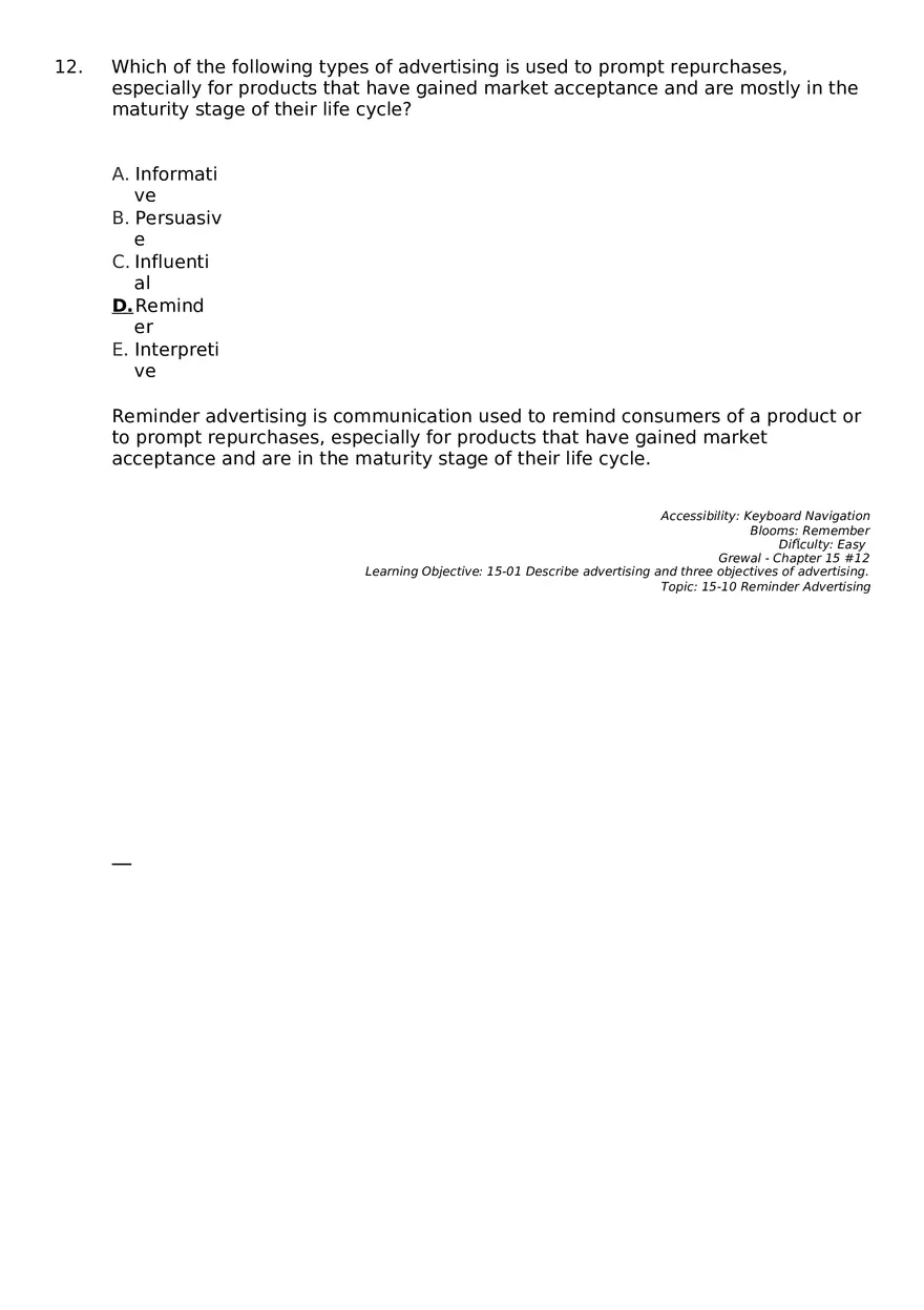 Marketing Chapter 15 Key Part 1 - Page 9