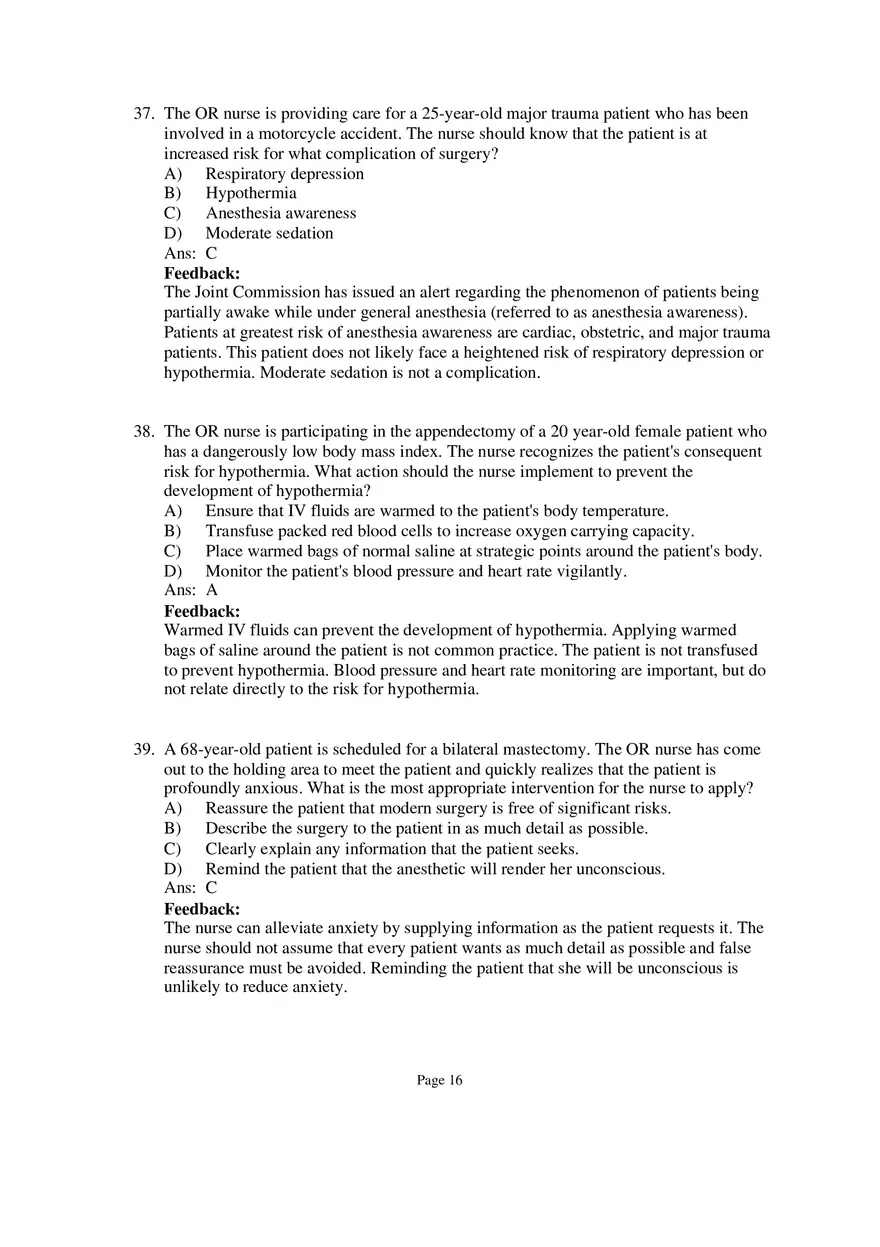 Medical-Surgical Nursing Exam Key Part 2 - Page 8