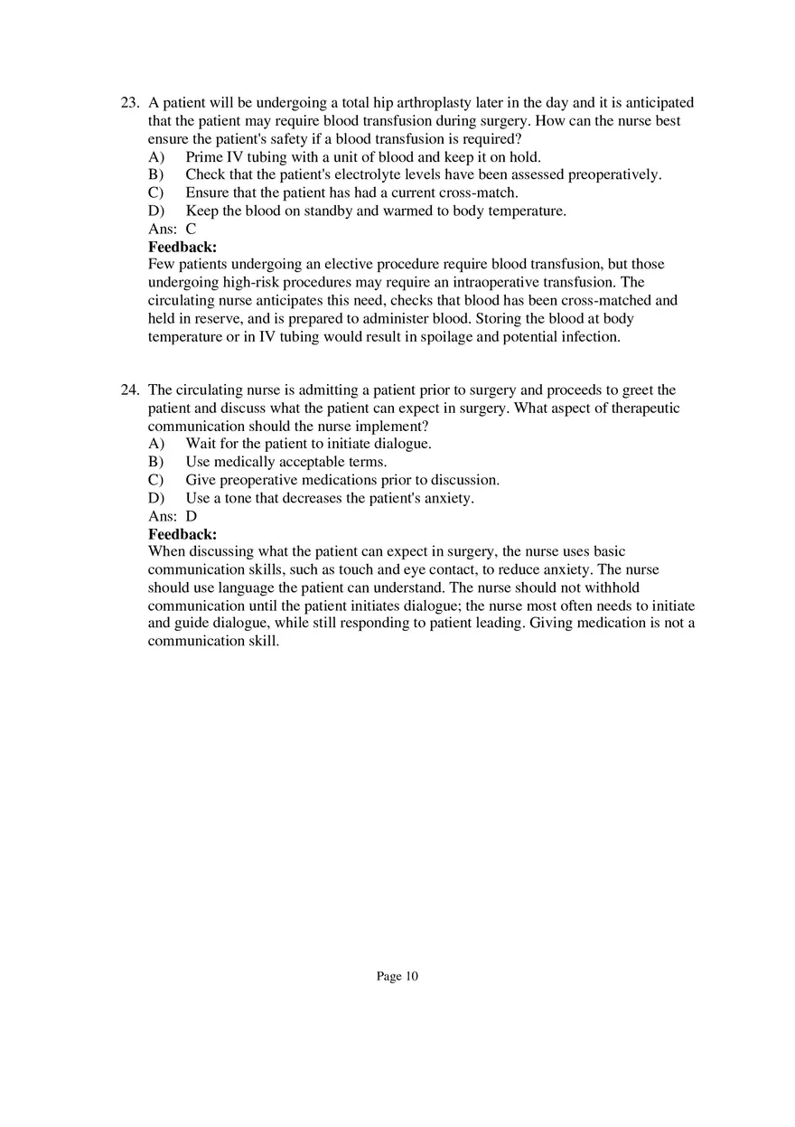 Medical-Surgical Nursing Exam Key Part 2 - Page 2