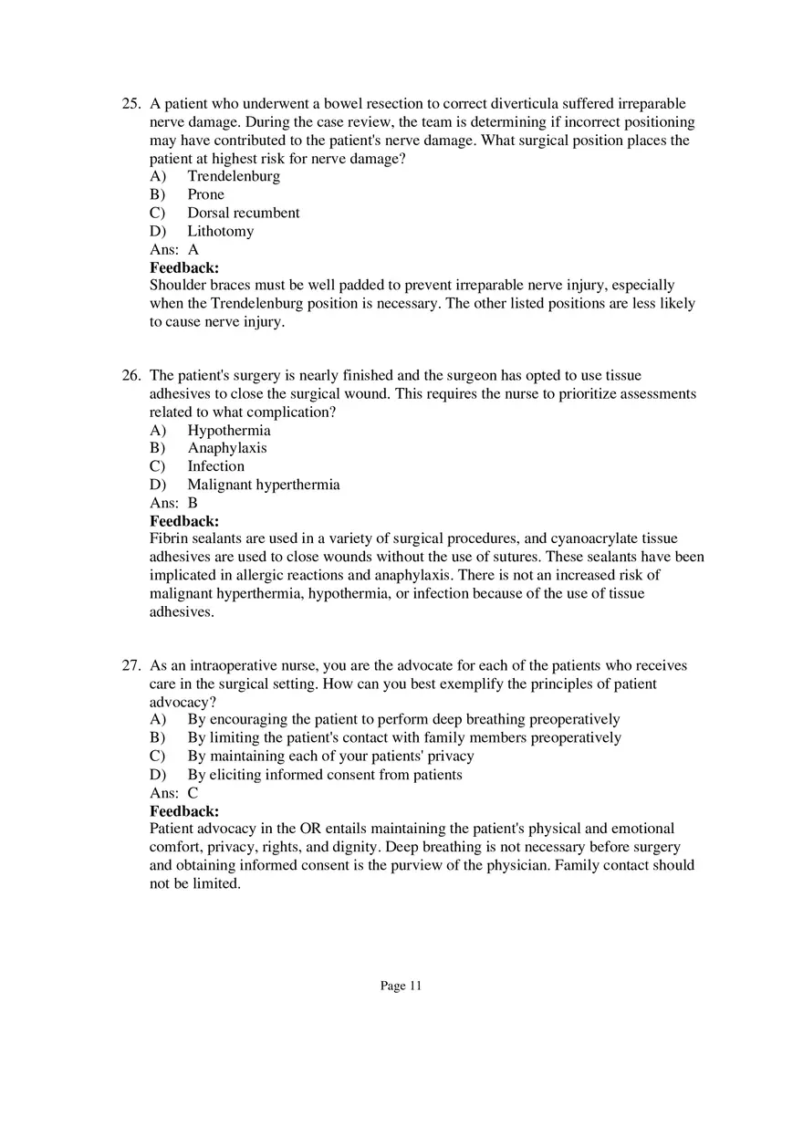 Medical-Surgical Nursing Exam Key Part 2 - Page 3