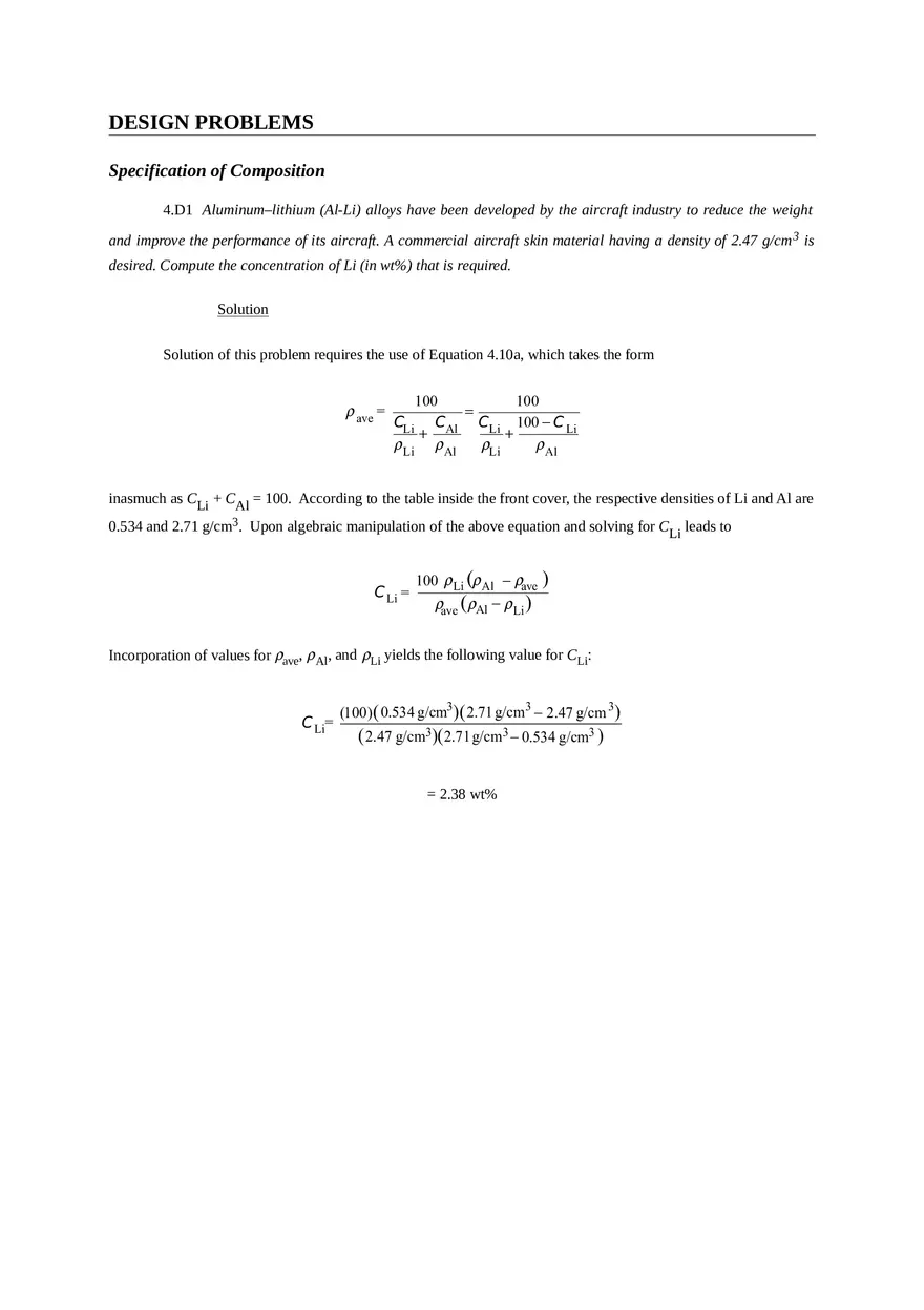 Imperfections in Solids Problem Solutions Part 9 - Page 1