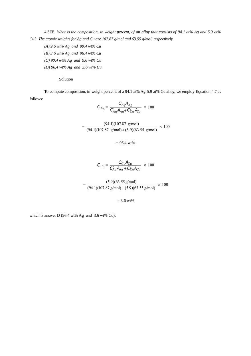 Imperfections in Solids Problem Solutions Part 9 - Page 6