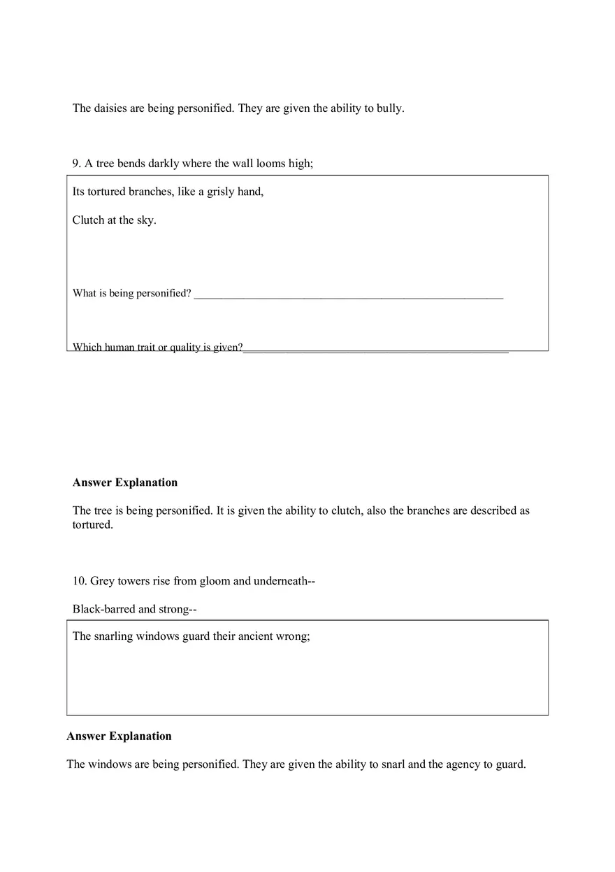 Personification Worksheet 5 - Page 7
