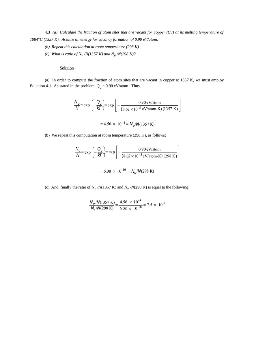 Imperfections in Solids Problem Solutions Part 1 - Page 5