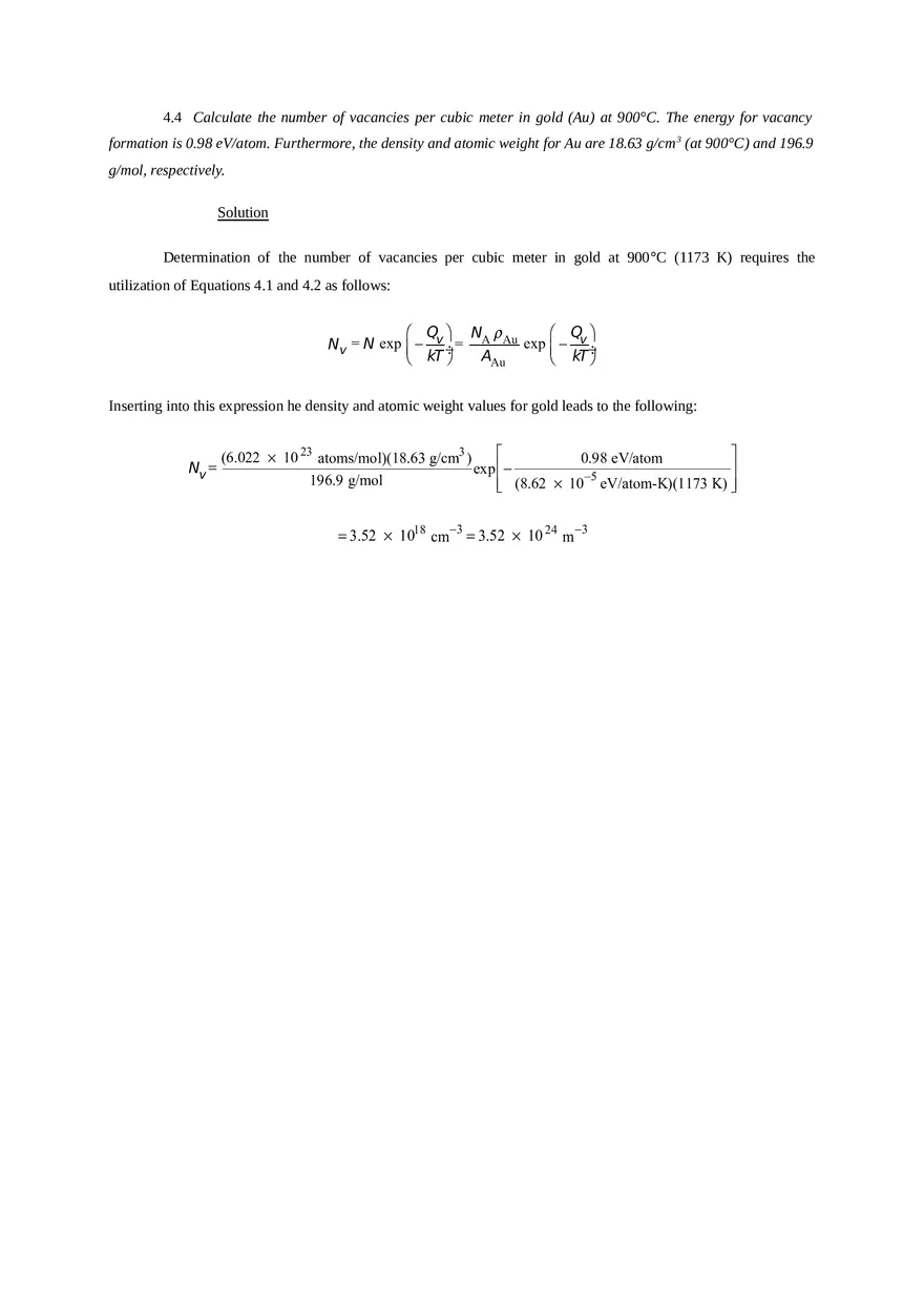 Imperfections in Solids Problem Solutions Part 1 - Page 6