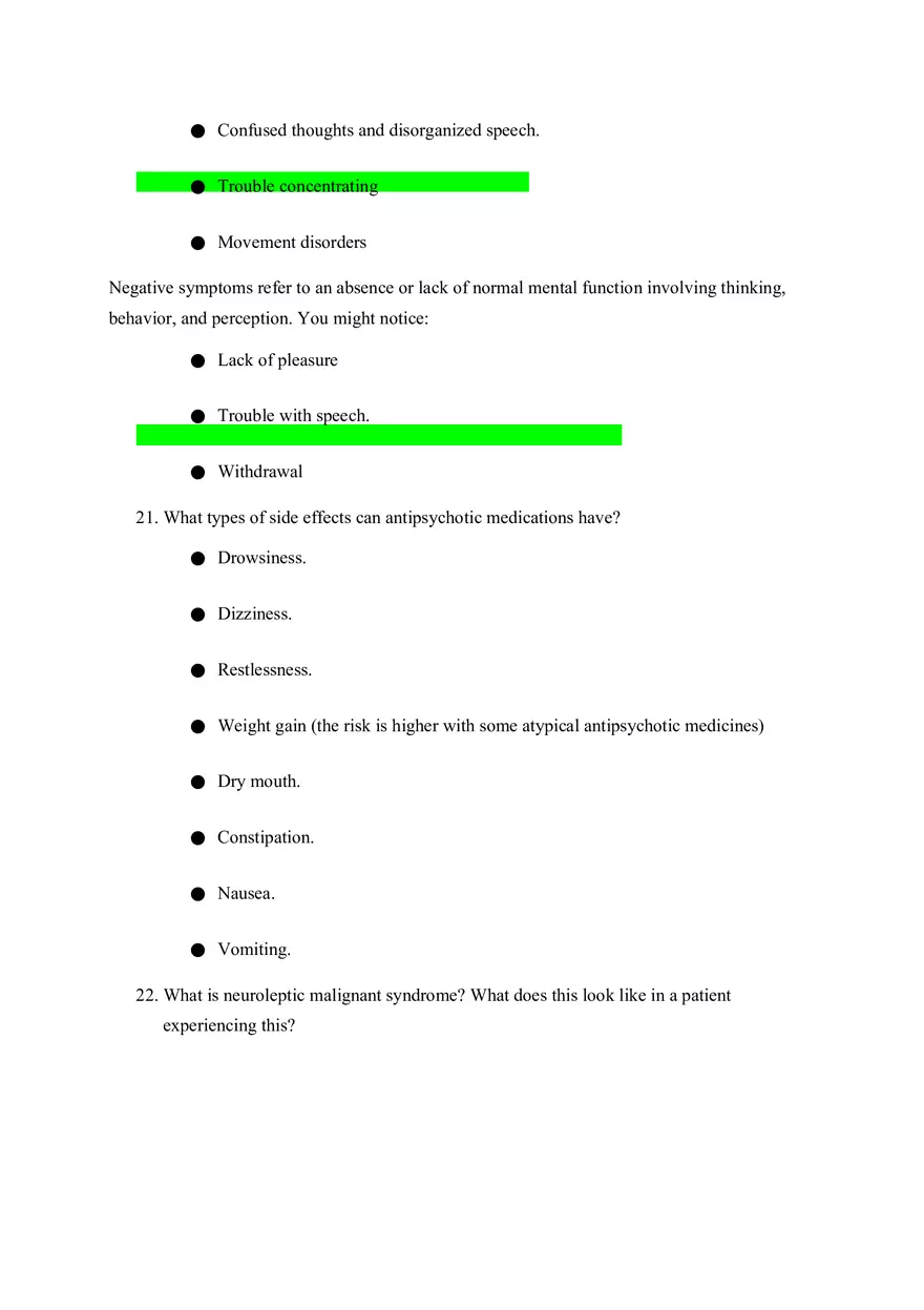 Mental Health Exam 2 Study Guide - Page 10