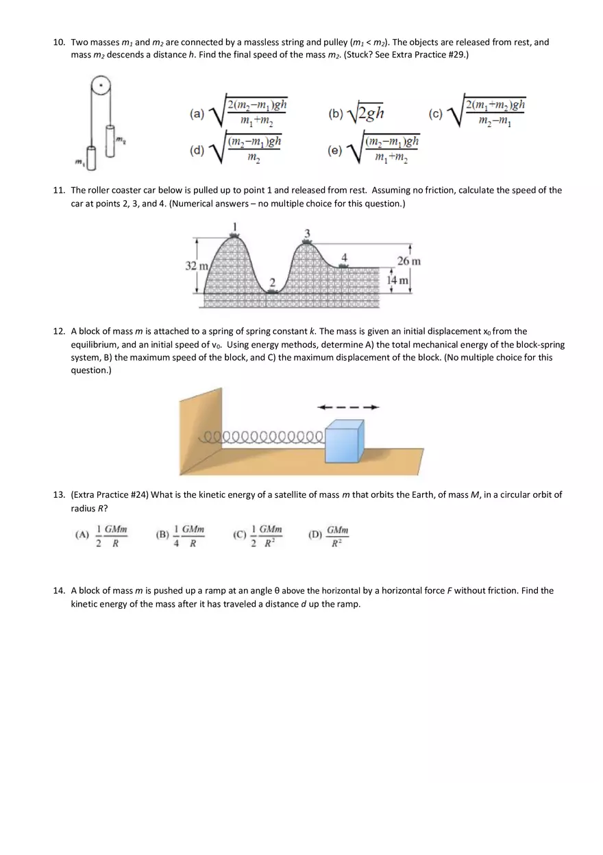 Physics 1 Unit 4 Practice Problems - Page 4