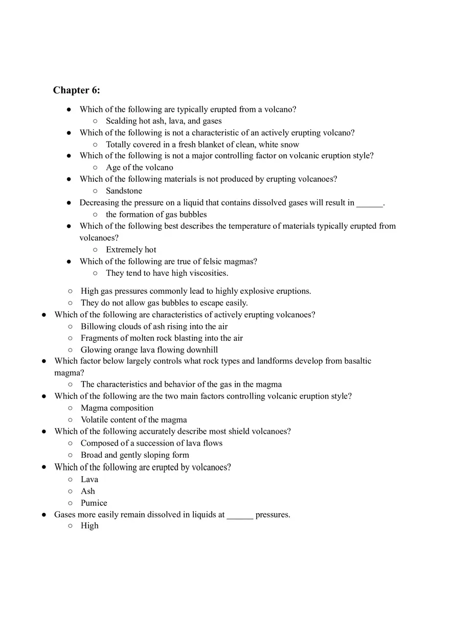 Geology Quiz Answers Chapter 6 - Page 1