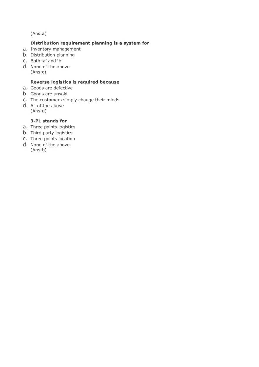 Supply Chain Answers Key - Page 2