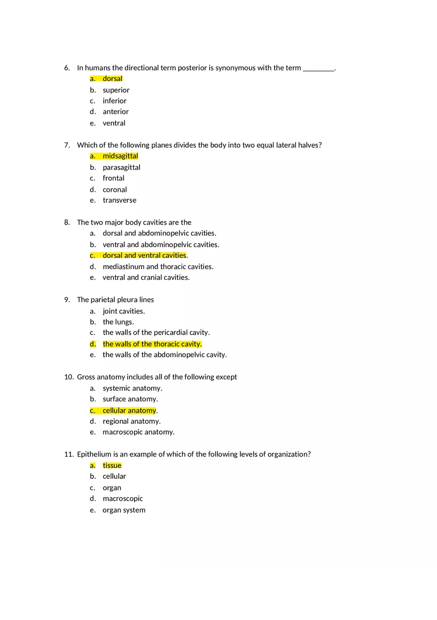 A&P Chapter 1 Quiz 1 - Page 2
