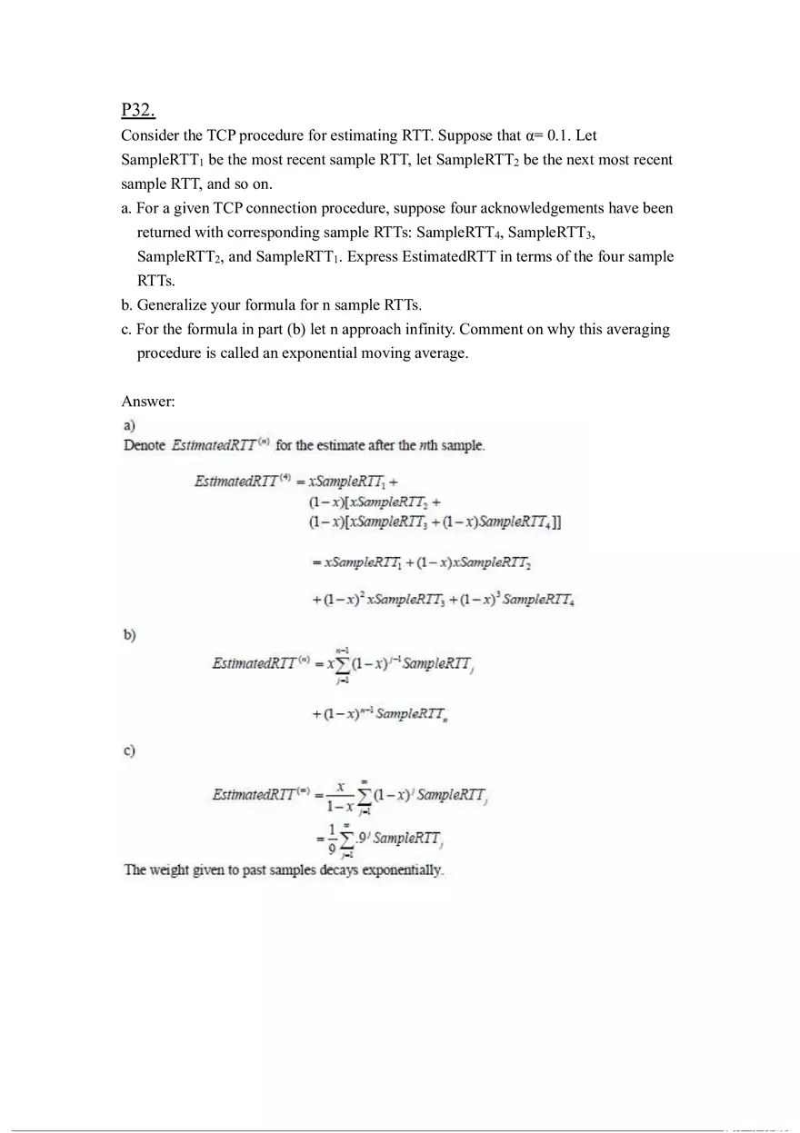 Describe Why an Application Developer Might Choose to Run an Application Over UDP Rather Than TCP - Page 8