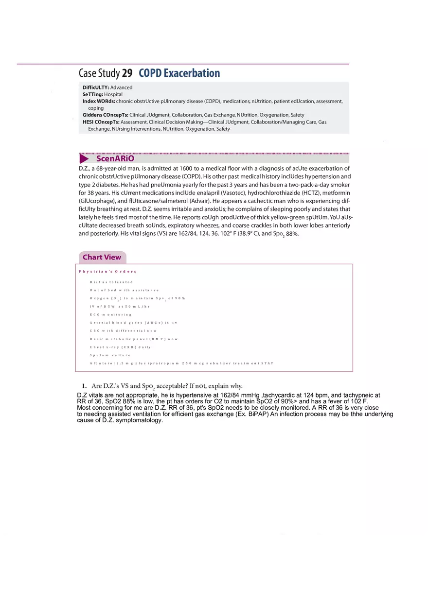 Case Study 29 COPD Exacerbation - Page 1