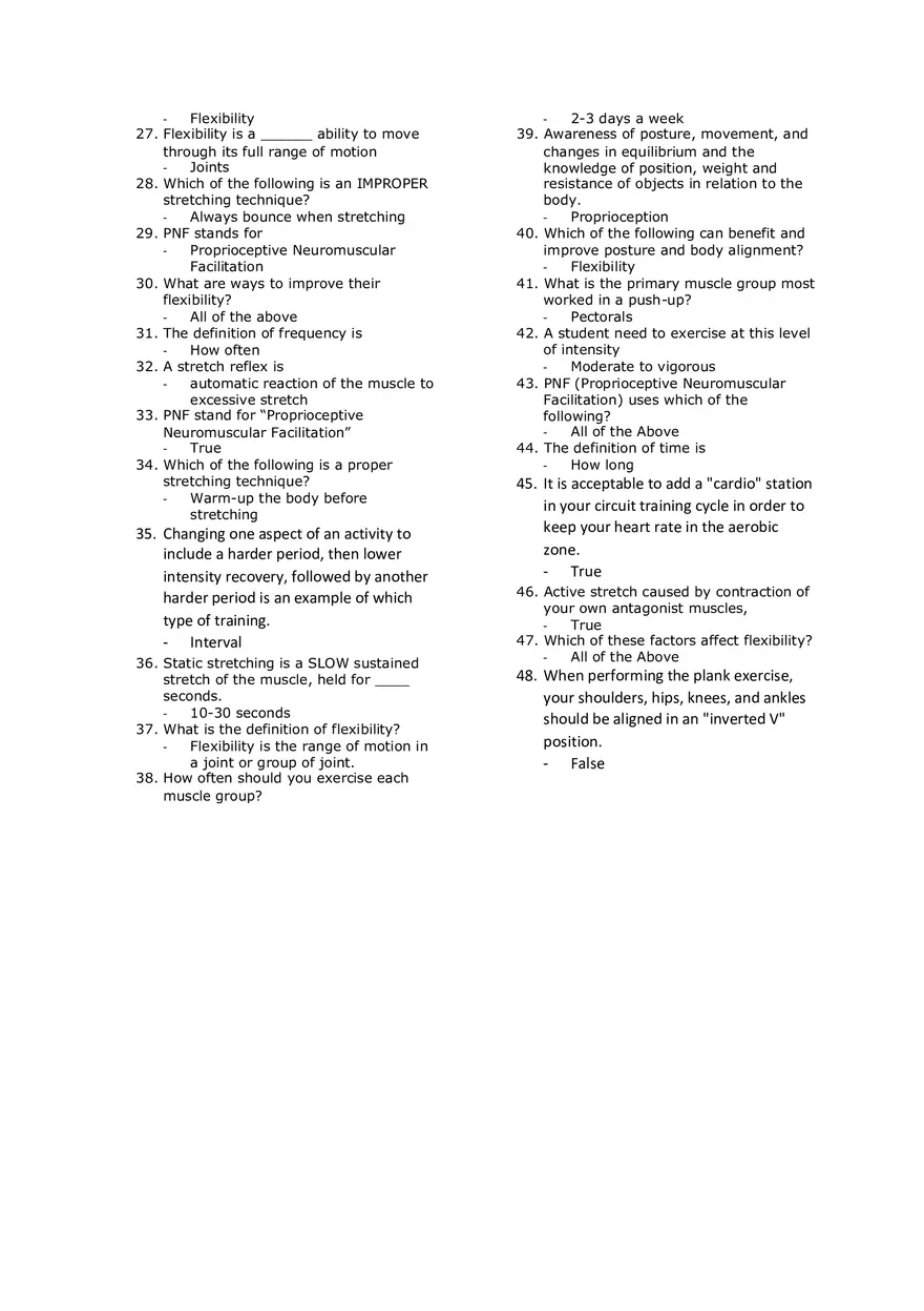 Which of the Following is Not True Concerning Warm-Up Exercises - Page 2