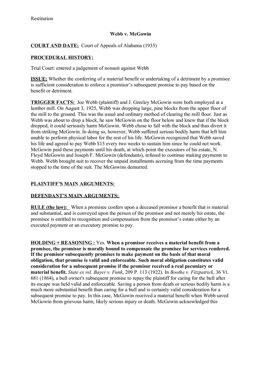 Webb v. McGowin Case - Page 1