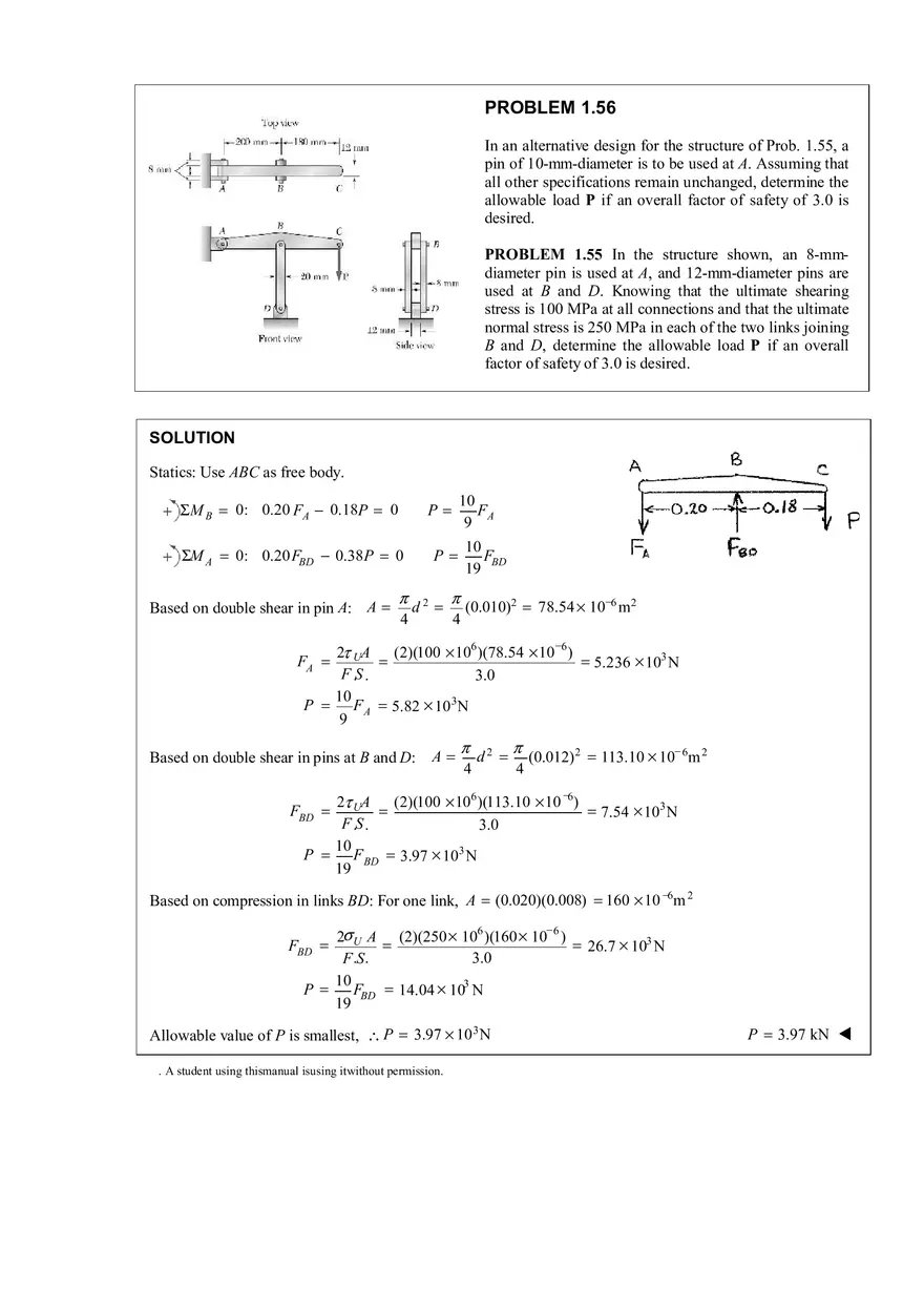 Ch.1 Problem 1.56 Solution - Page 1