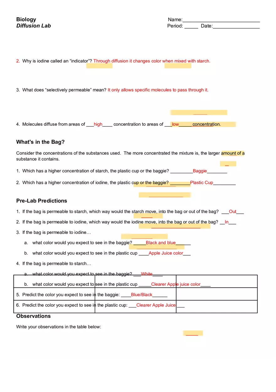 Biology Diffusion Lab - Page 2