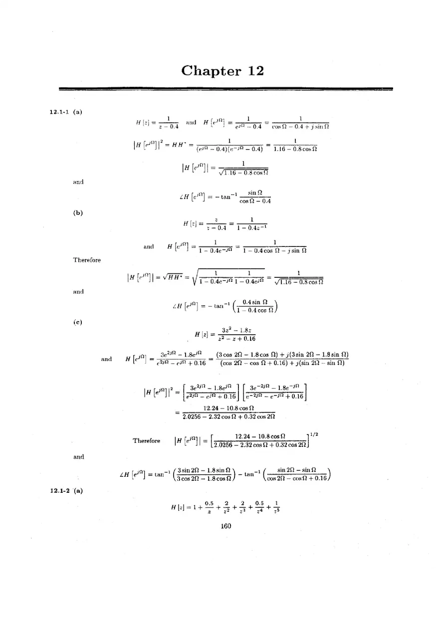 Signal Processing and Linear Systems Solution Ch.12 - Page 1