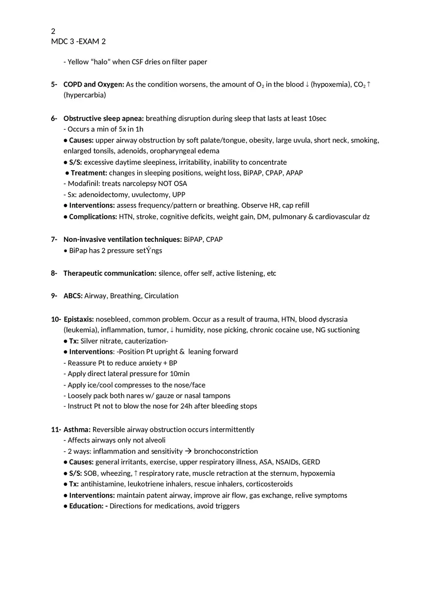 MDC 3 – Exam 2 Review - Page 2