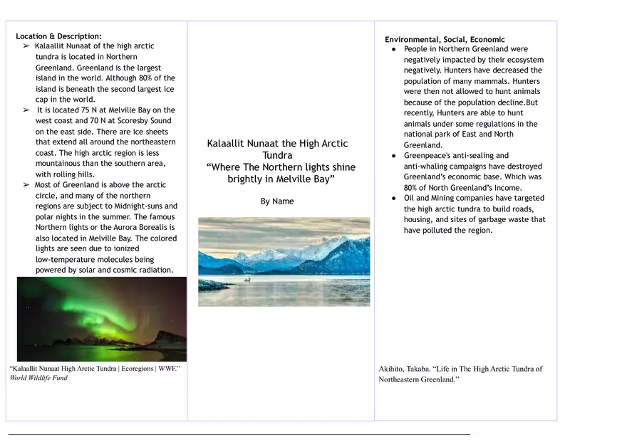 Kalaallit Nunaat High Arctic Tundra - Page 1