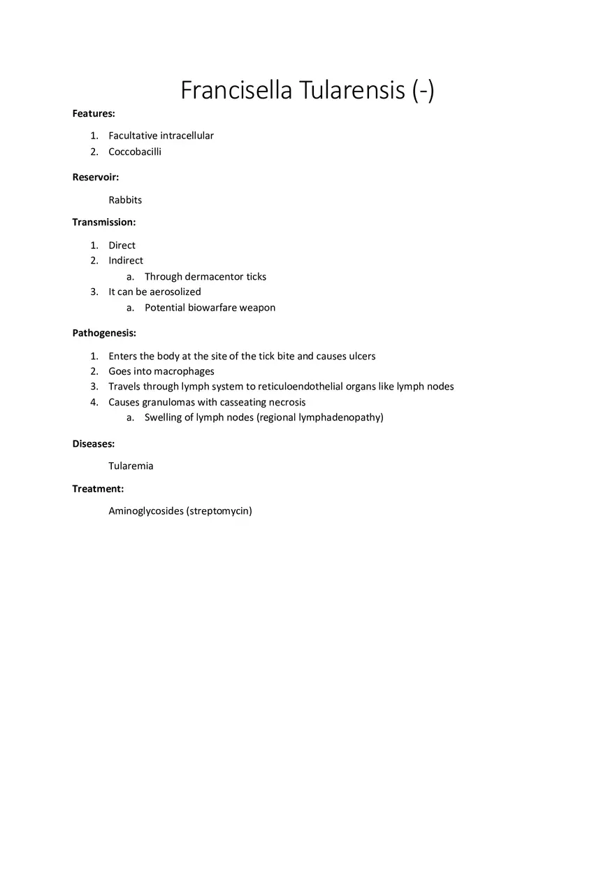 Francisella Tularensis (-) - Page 1