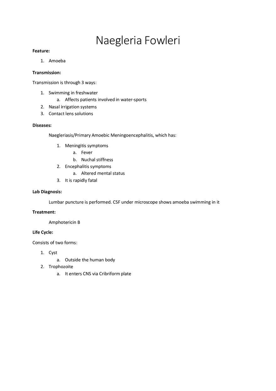 Naegleria Fowleri - Page 1