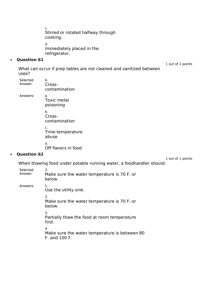 Servsafe Practice Exam Part 6 - Page 7