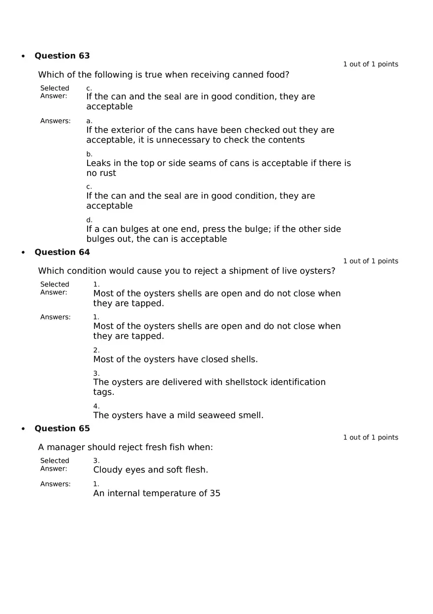 Servsafe Practice Exam Part 6 - Page 8