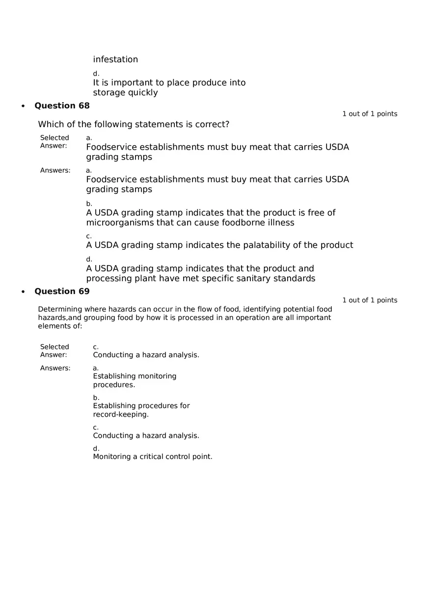 Servsafe Practice Exam Part 6 - Page 10