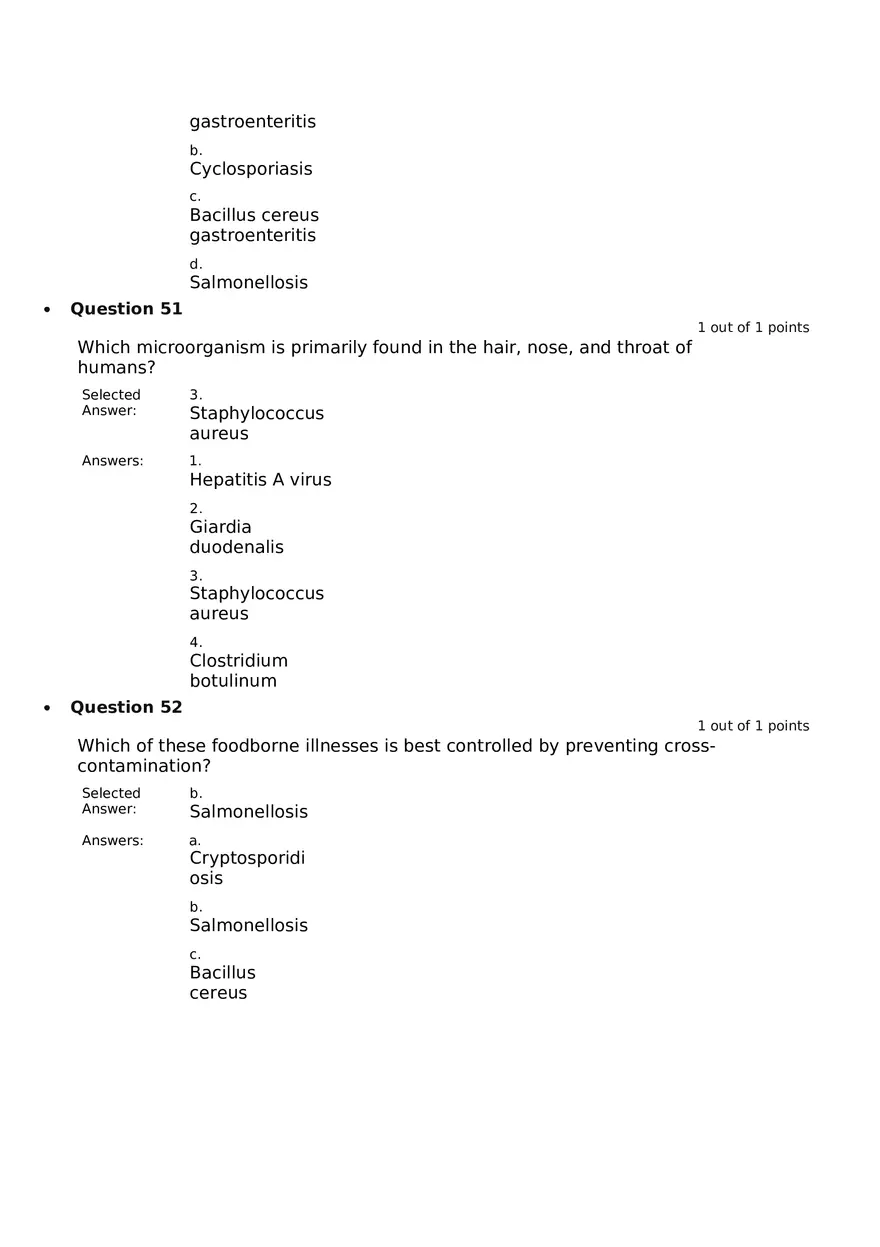 Servsafe Practice Exam Part 6 - Page 3