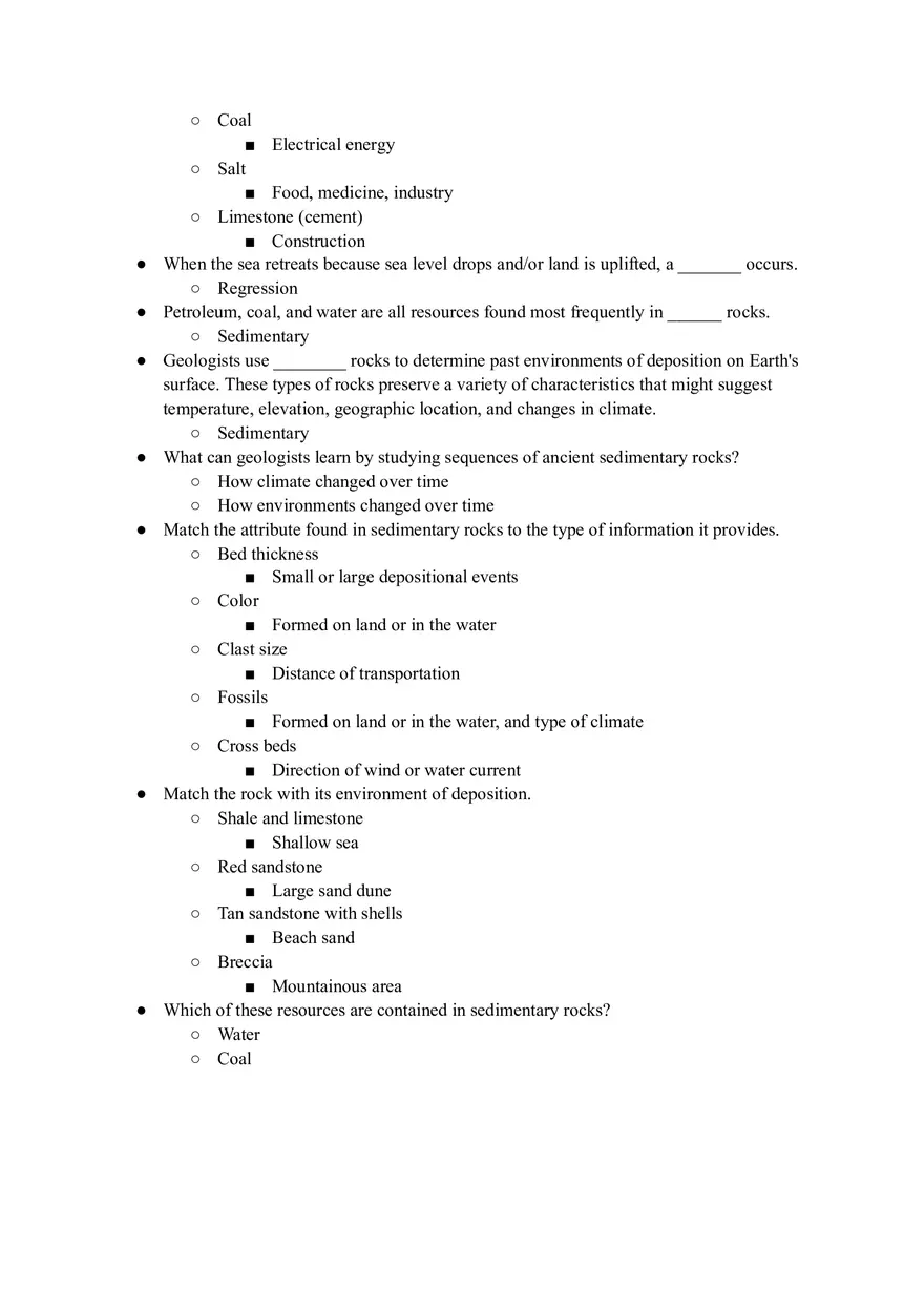 Geology Quiz Answers Chapter 7 - Page 4