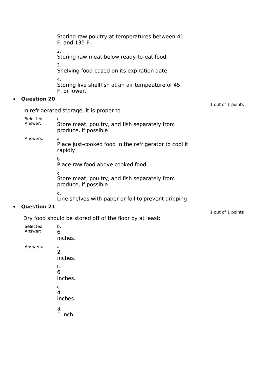 Servsafe Practice Exam Part 15 - Page 9