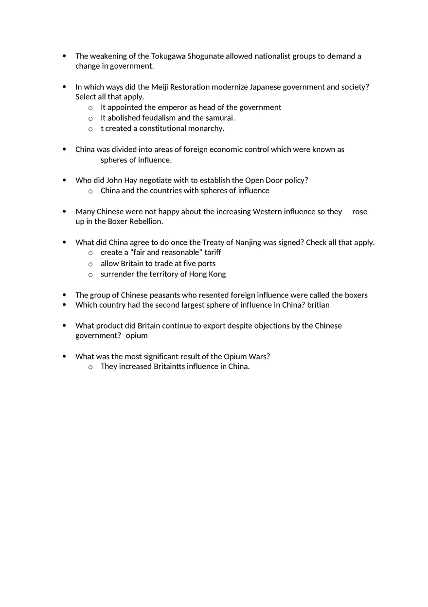 World History Mid Term Notes - Page 3