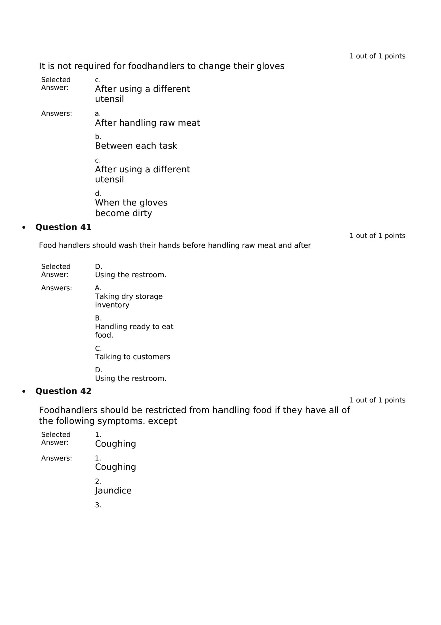Servsafe Practice Exam Part 19 - Page 7