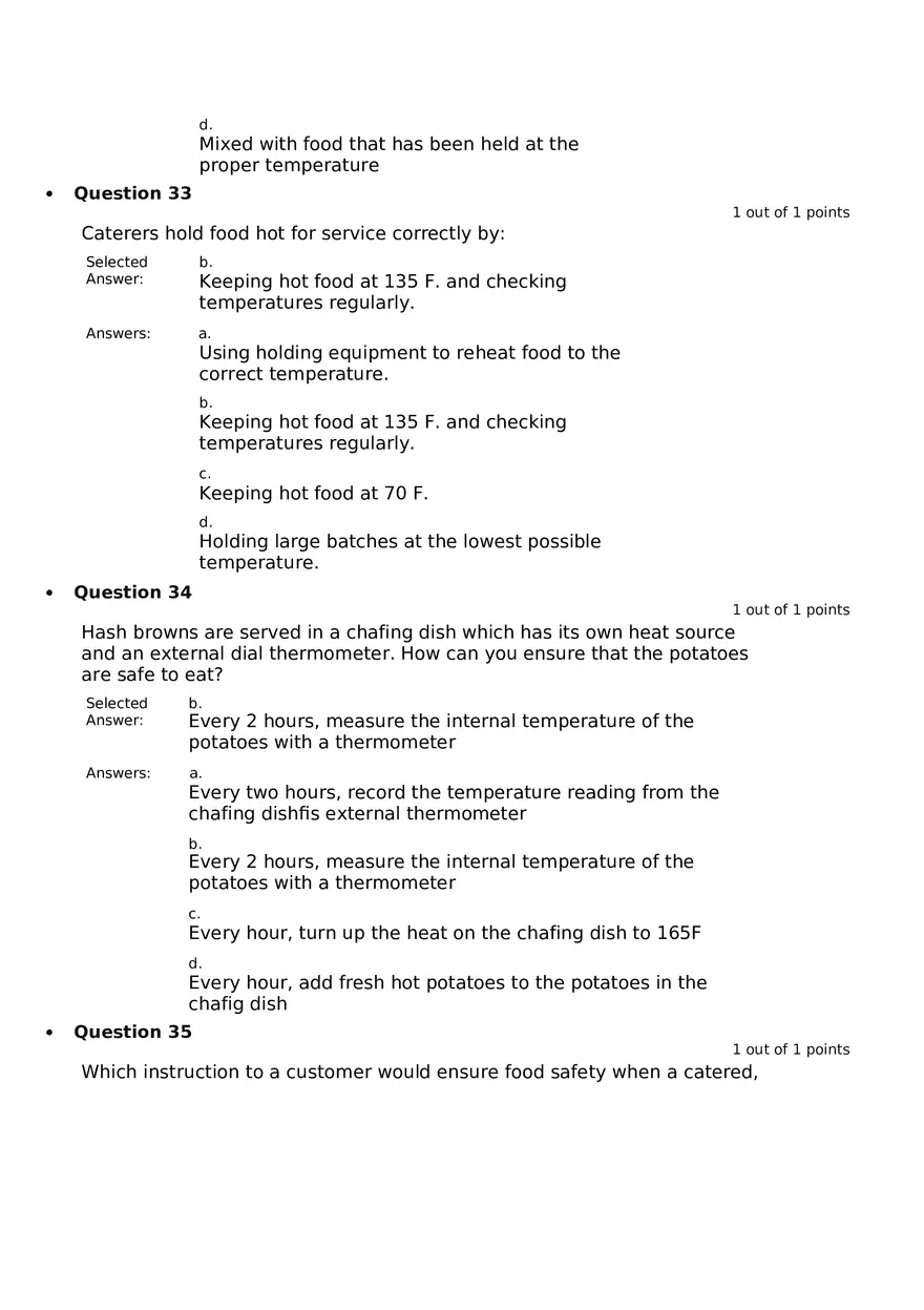 Servsafe Practice Exam Part 19 - Page 4