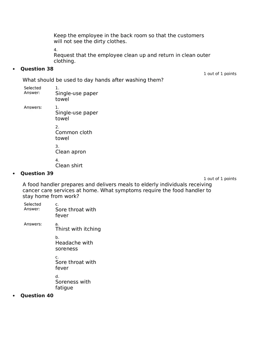 Servsafe Practice Exam Part 19 - Page 6