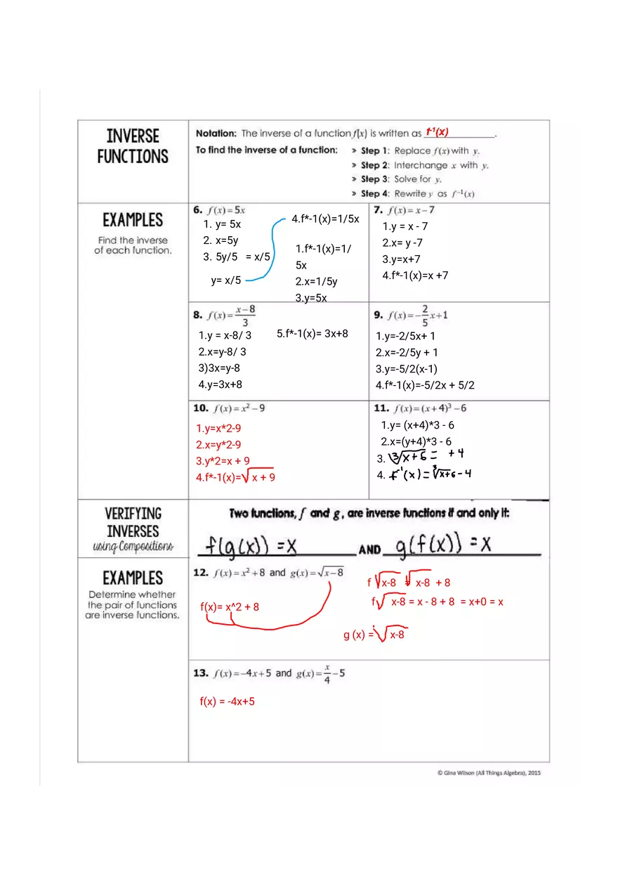 Inverse Functions Final Fall 2024 - Page 1