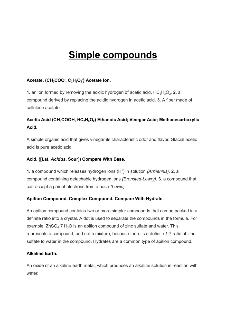 Simple Compounds - Page 1