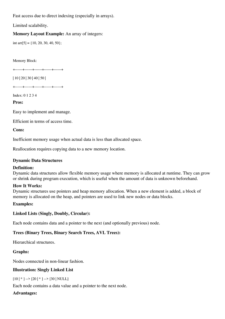 In-Depth Study Notes on Static and Dynamic Data Structures - Page 2